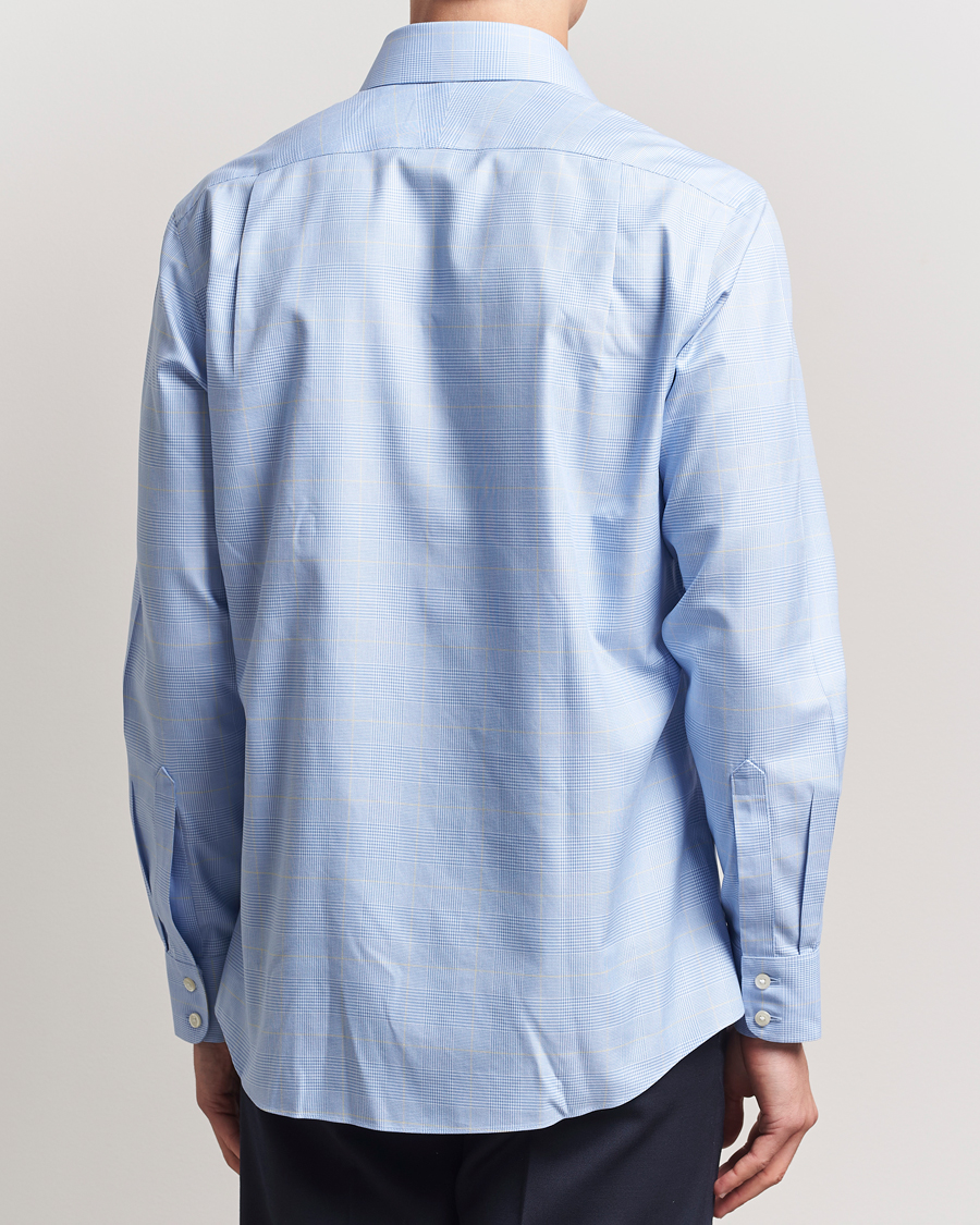 Heren | Overhemden | Charles Tyrwhitt | Slim Fit Non Iron Prince of Wales Shirt Blue Gold