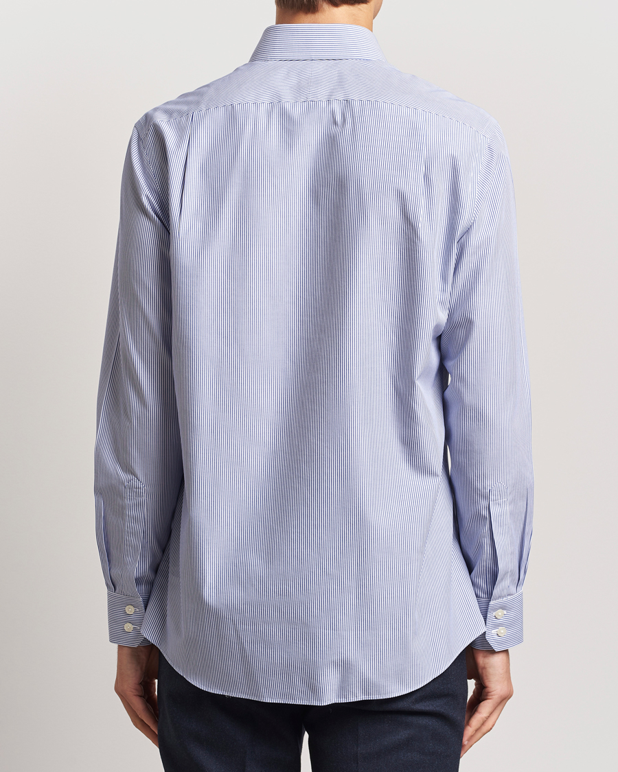 Heren | Overhemden | Charles Tyrwhitt | Slim Fit Non Iron Bengal Stripe Poplin Shirt Navy