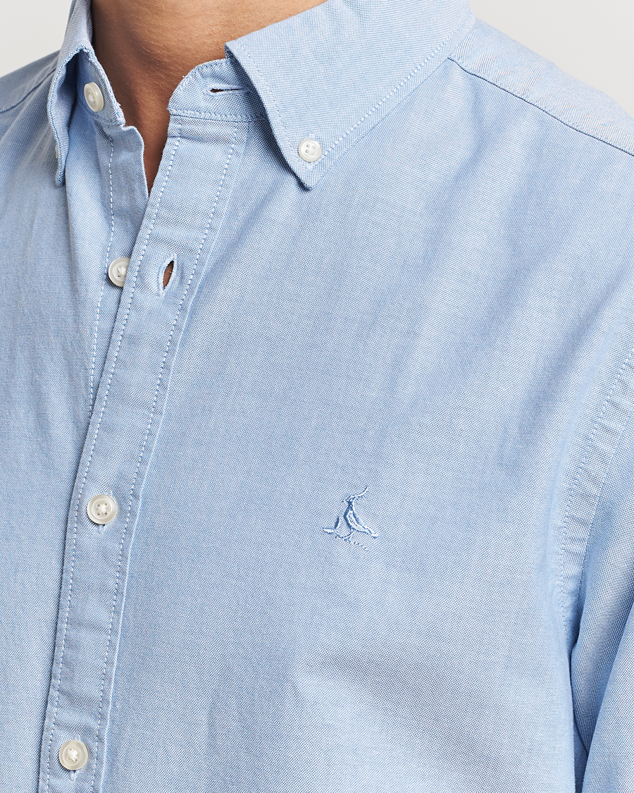Heren | Overhemden | Charles Tyrwhitt | Button Down Stretch Oxford Shirt Sky Blue