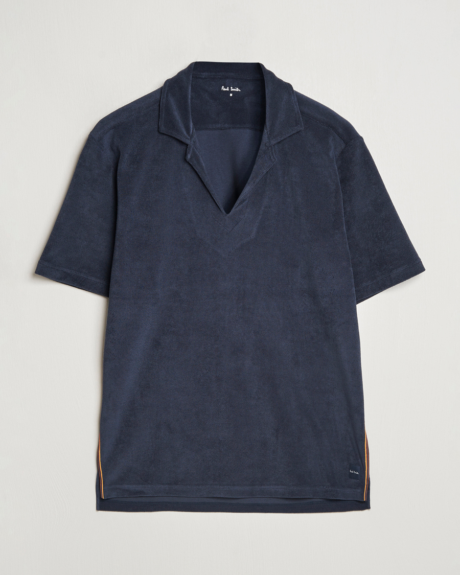 Heren | Polo's | Paul Smith | Stripe Towelling Polo Navy