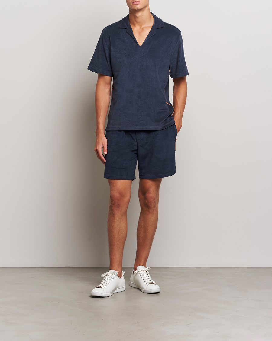 Heren | Polo's | Paul Smith | Stripe Towelling Polo Navy