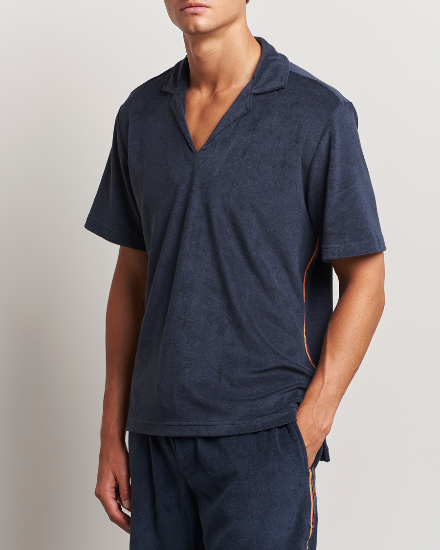 Heren | Polo's | Paul Smith | Stripe Towelling Polo Navy