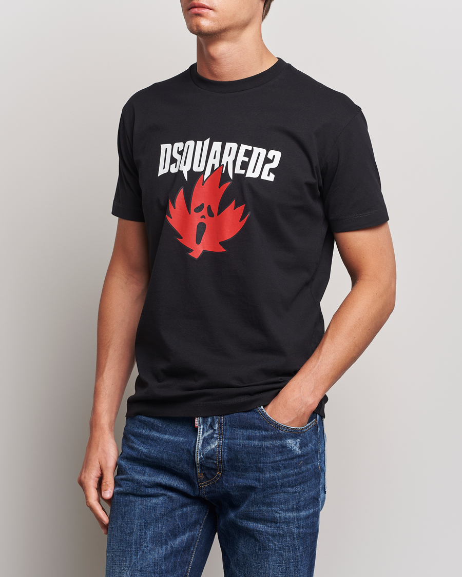 Heren |  | Dsquared2 | Horror Leaf T-Shirt Black