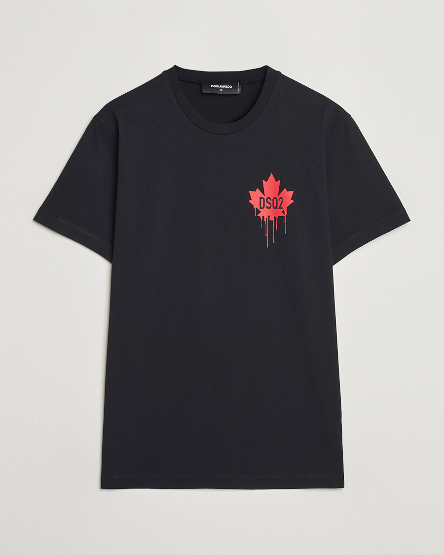 Heren | T-shirts | Dsquared2 | Small Leaf T-Shirt Black