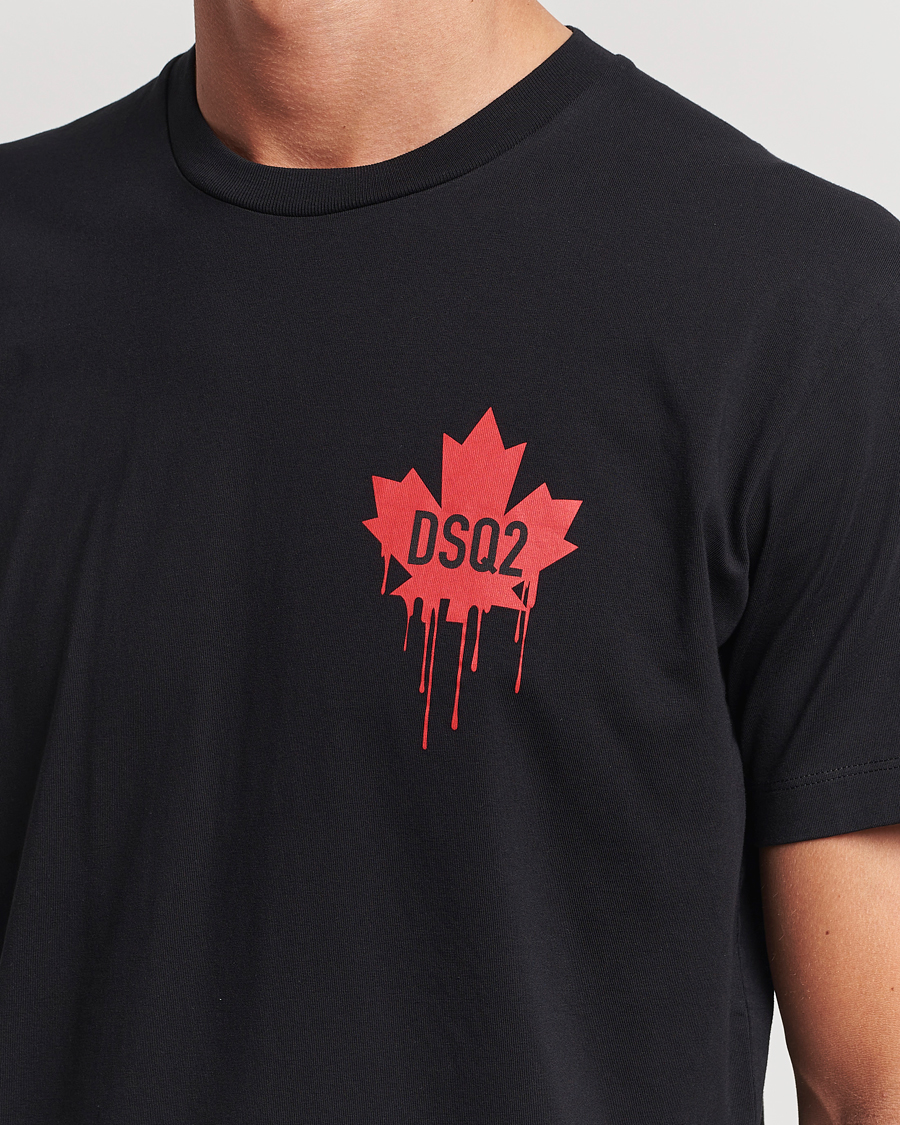 Heren | T-shirts | Dsquared2 | Small Leaf T-Shirt Black