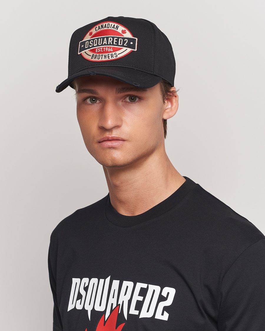 Herr | Luxury Brands | Dsquared2 | Brothers Logo Baseball Cap Black