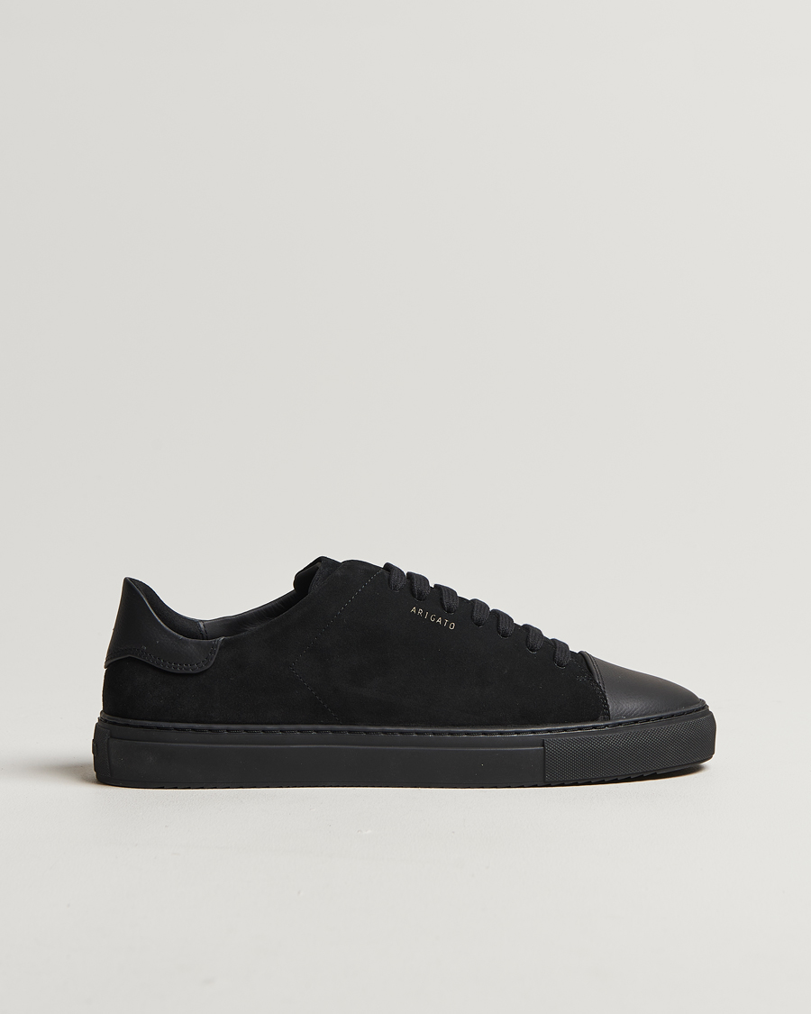 Heren | Axel Arigato Clean 90 Suede Cap Sneaker Black | Axel Arigato | Clean 90 Suede Cap Sneaker Black