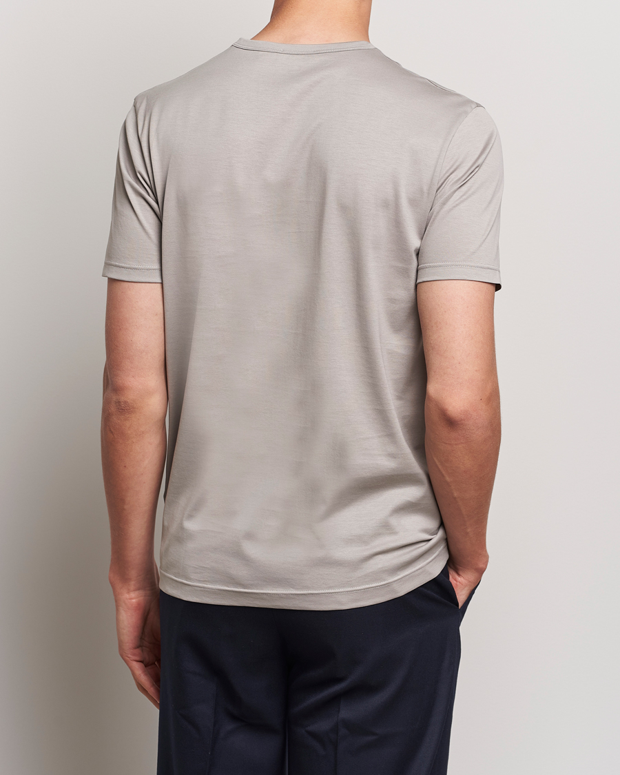 Heren | T-shirts | Sunspel | Crew Neck Q82 Cotton T-Shirt Mid Grey