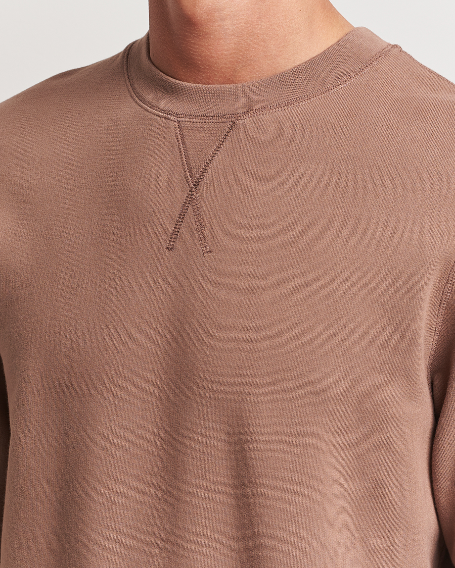 Heren | Truien | Sunspel | Loopback Sweatshirt Dark Sand