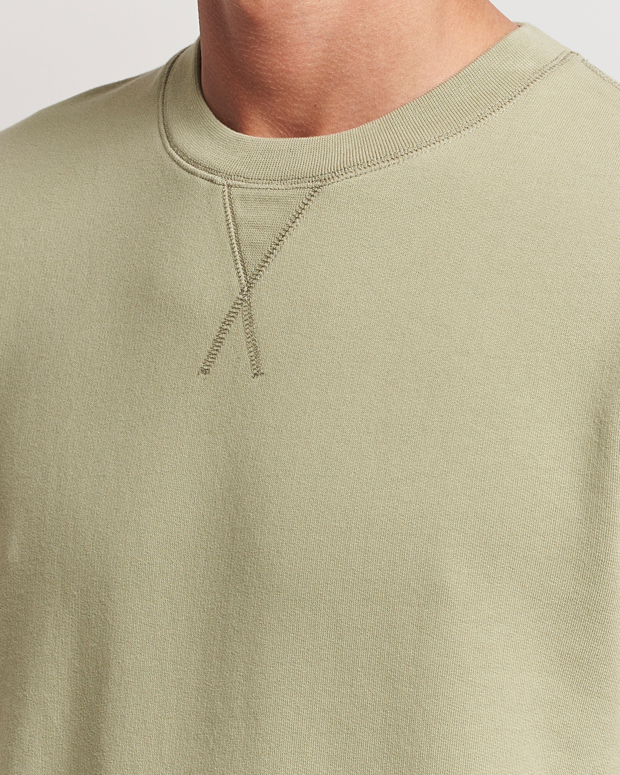 Heren | Truien | Sunspel | Loopback Sweatshirt Pale Khaki