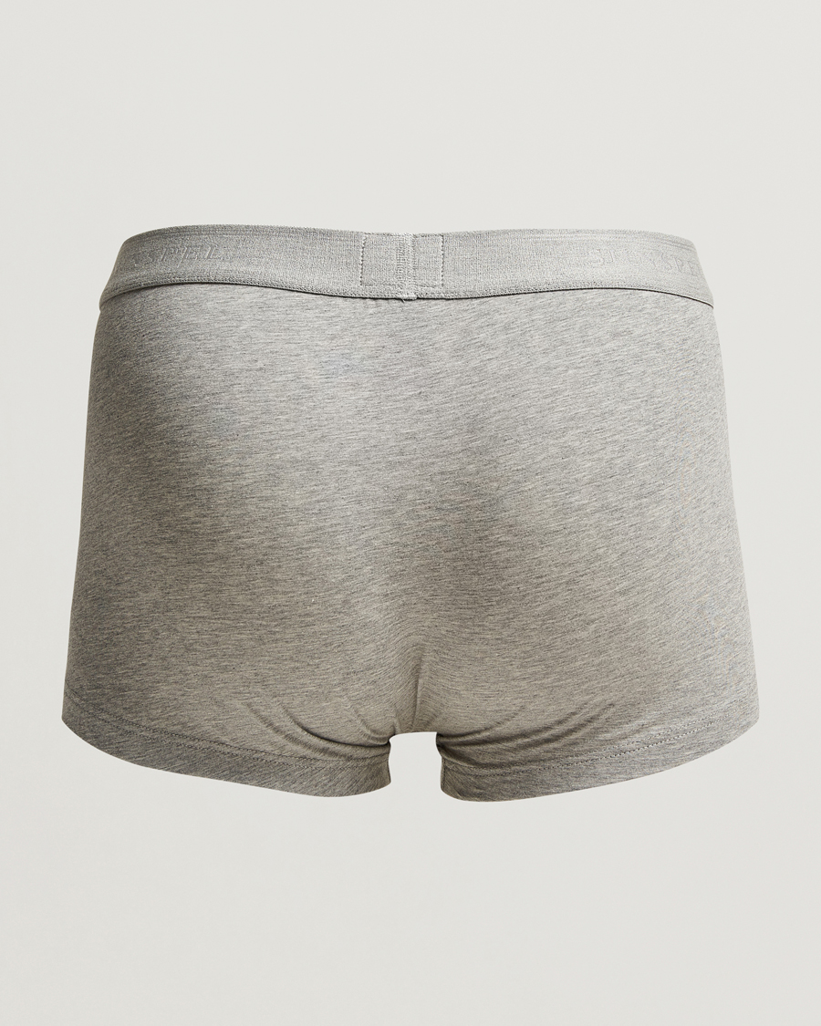 Heren | Zwembroeken | Sunspel | 3-Pack Cotton Stretch Trunk Grey