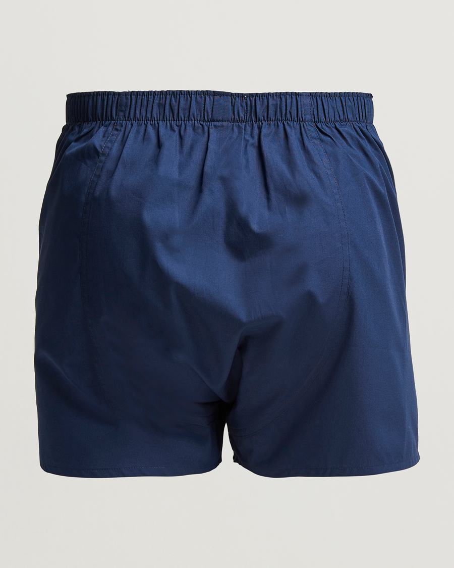 Heren | Nieuws | Sunspel | Classic Woven Cotton Boxer Shorts Navy