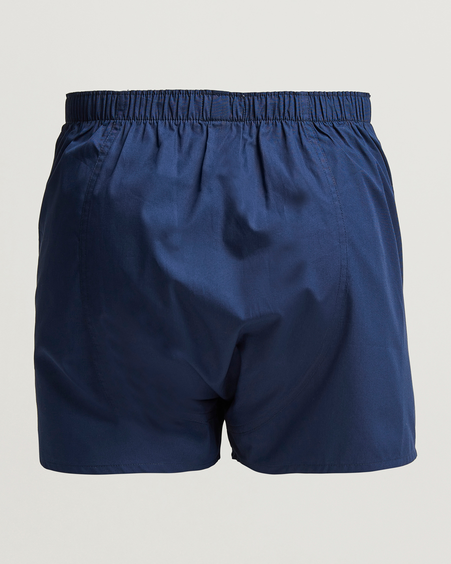 Heren | Ondergoed | Sunspel | Classic Woven Cotton Boxer Shorts Navy