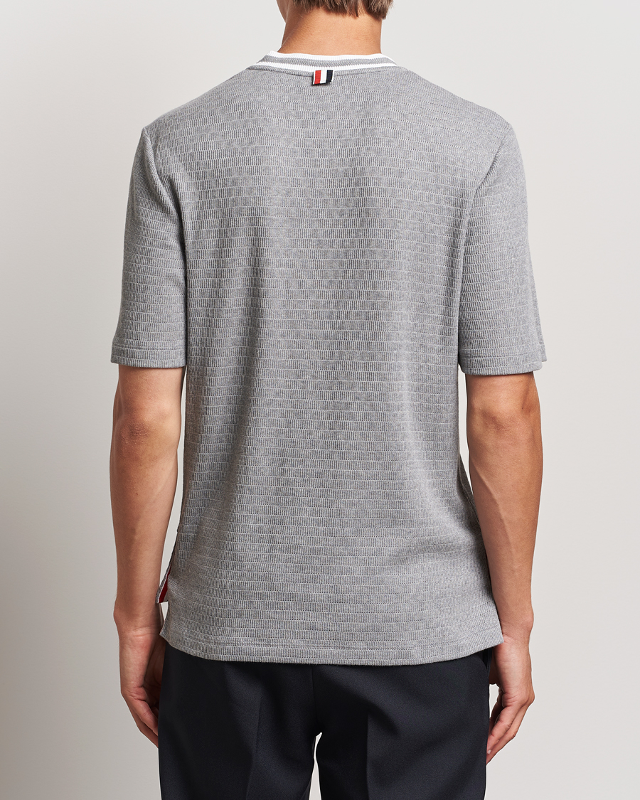 Heren | T-shirts | Thom Browne | Short Sleeve Contrast T-Shirt Light Grey