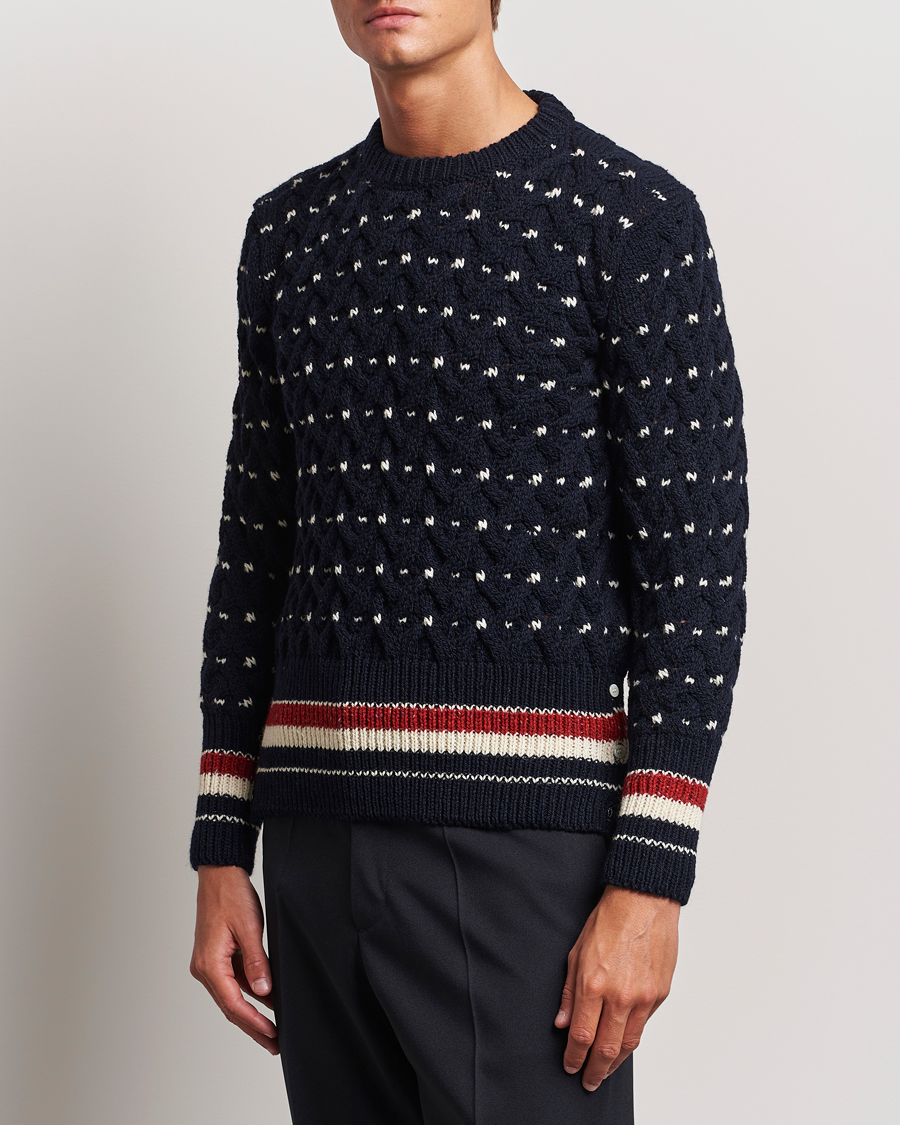 Heren | Truien | Thom Browne | Donegal Cable Sweater Navy