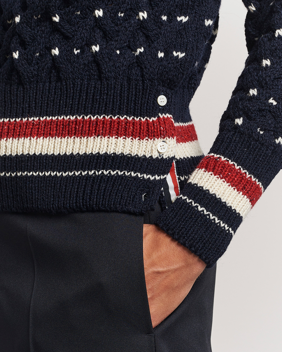 Heren | Truien | Thom Browne | Donegal Cable Sweater Navy