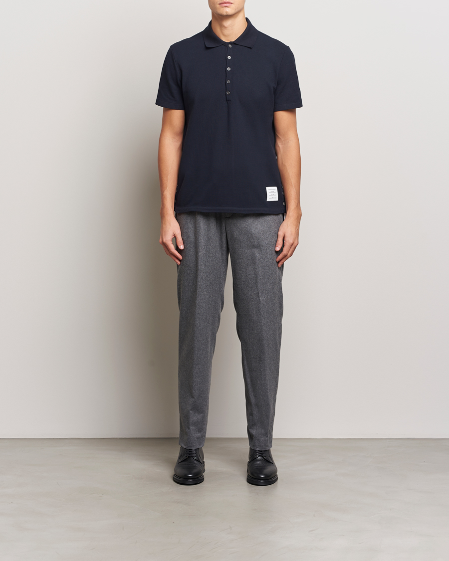Heren | Polo's | Thom Browne | Relaxed Fit Short Sleeve Polo Navy
