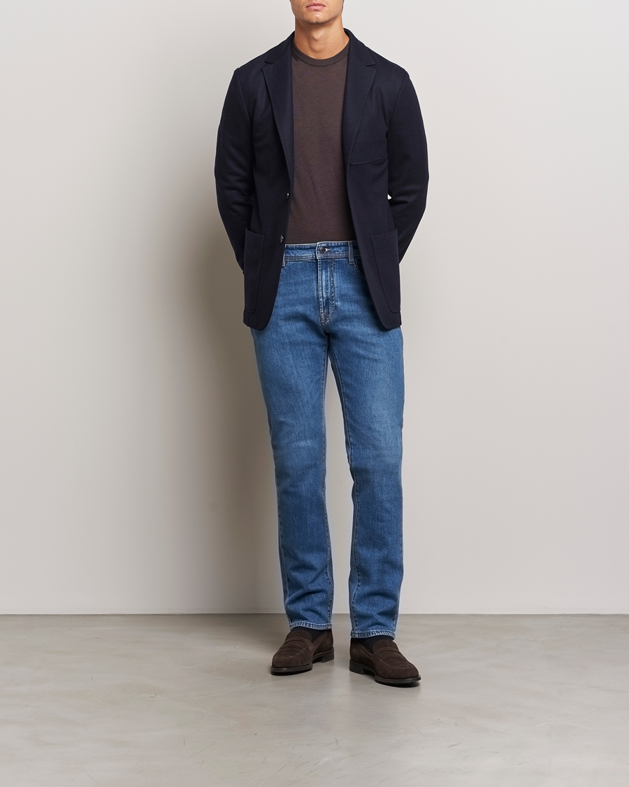 Heren | Blazers | Canali | Soft Wool Jersey Blazer Navy