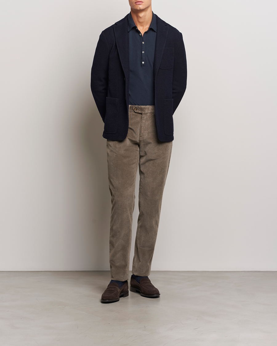 Heren | Blazers | Canali | Structured Wool Jersey Blazer Navy