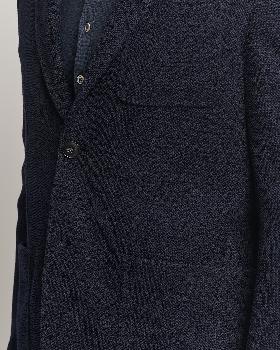 Heren | Blazers | Canali | Structured Wool Jersey Blazer Navy