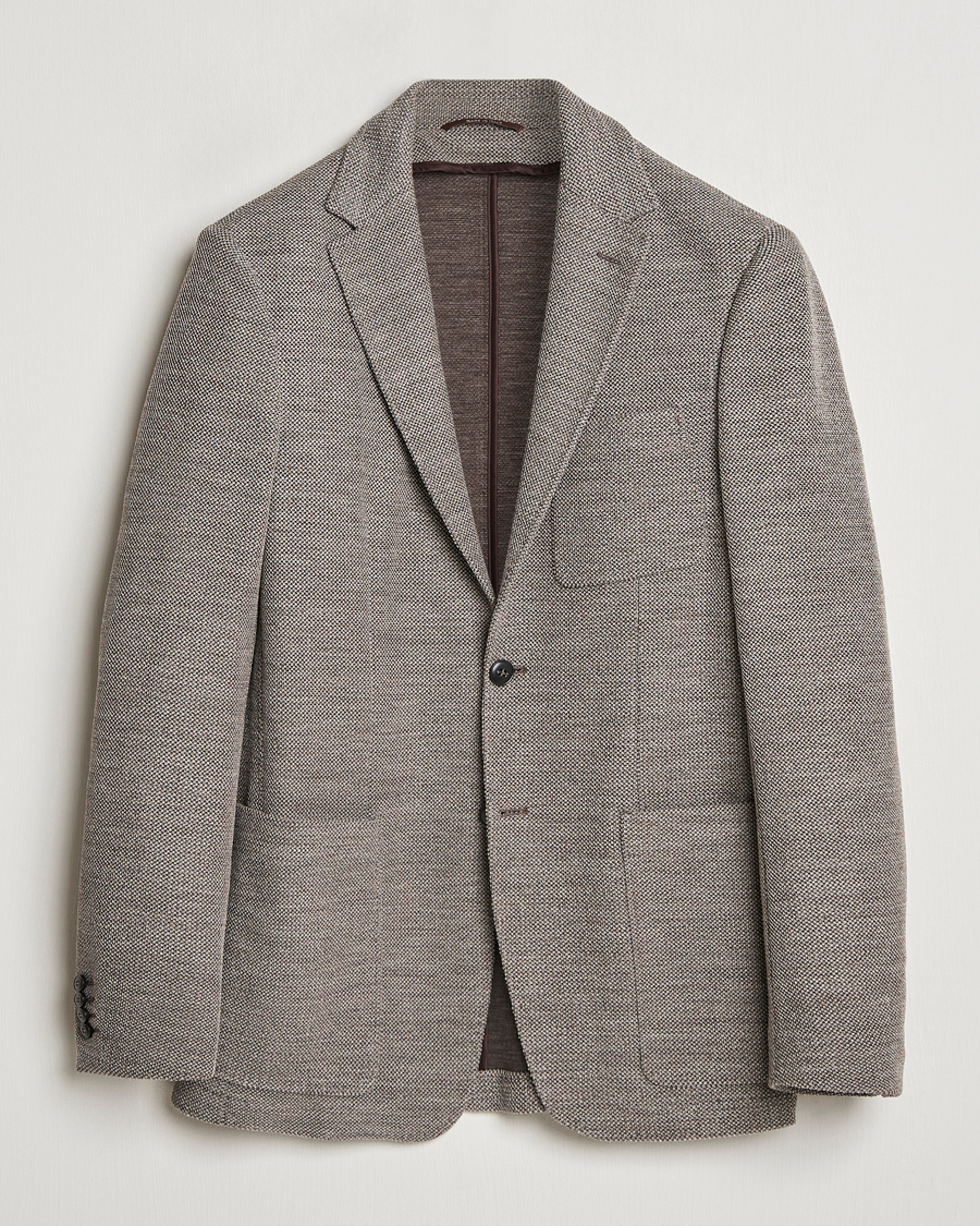 Heren | Blazers | Canali | Structured Wool Jersey Blazer Beige