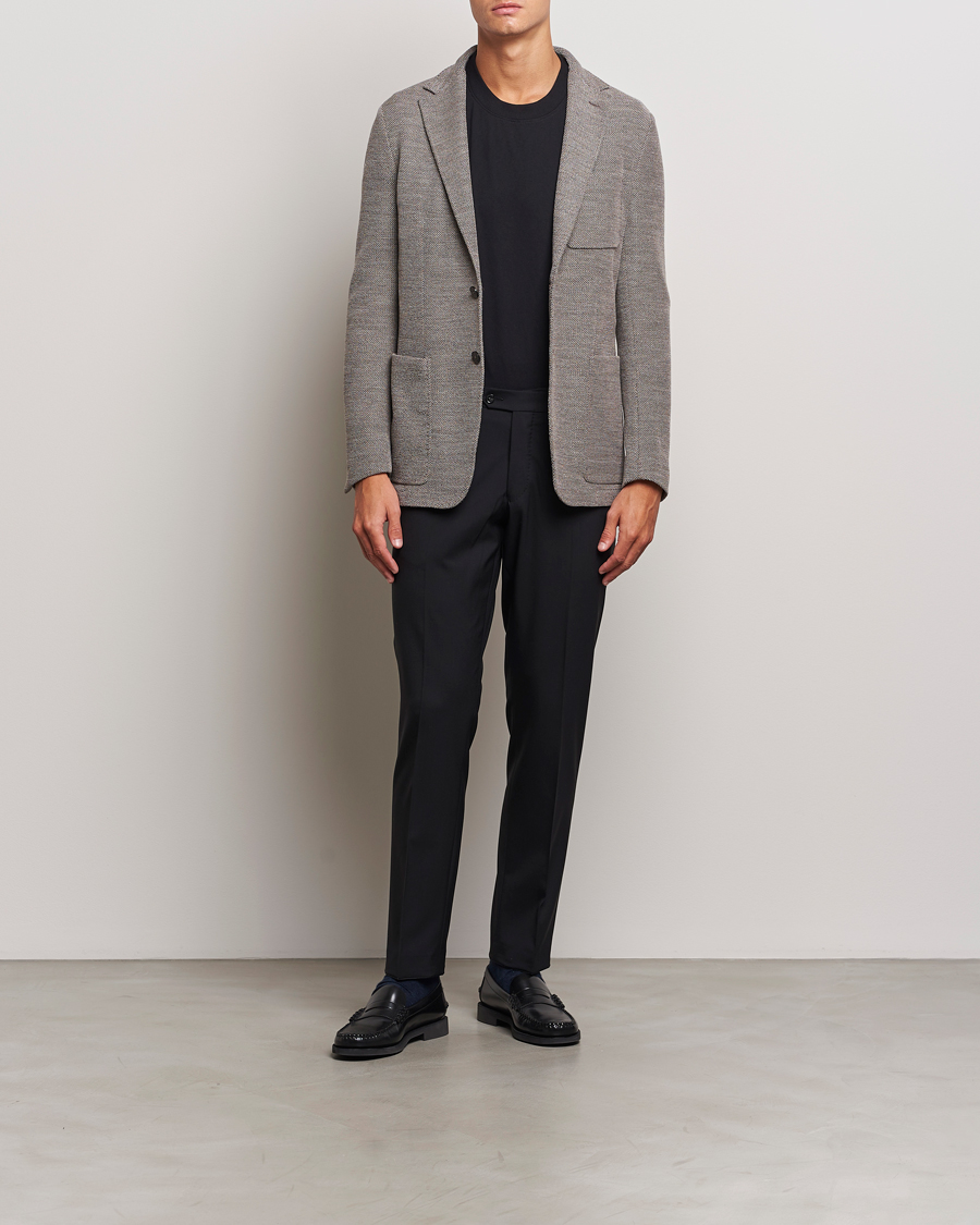 Heren | Blazers | Canali | Structured Wool Jersey Blazer Beige