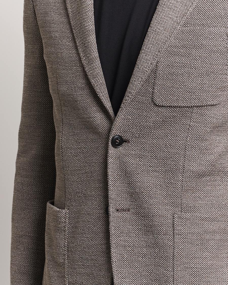 Heren | Blazers | Canali | Structured Wool Jersey Blazer Beige