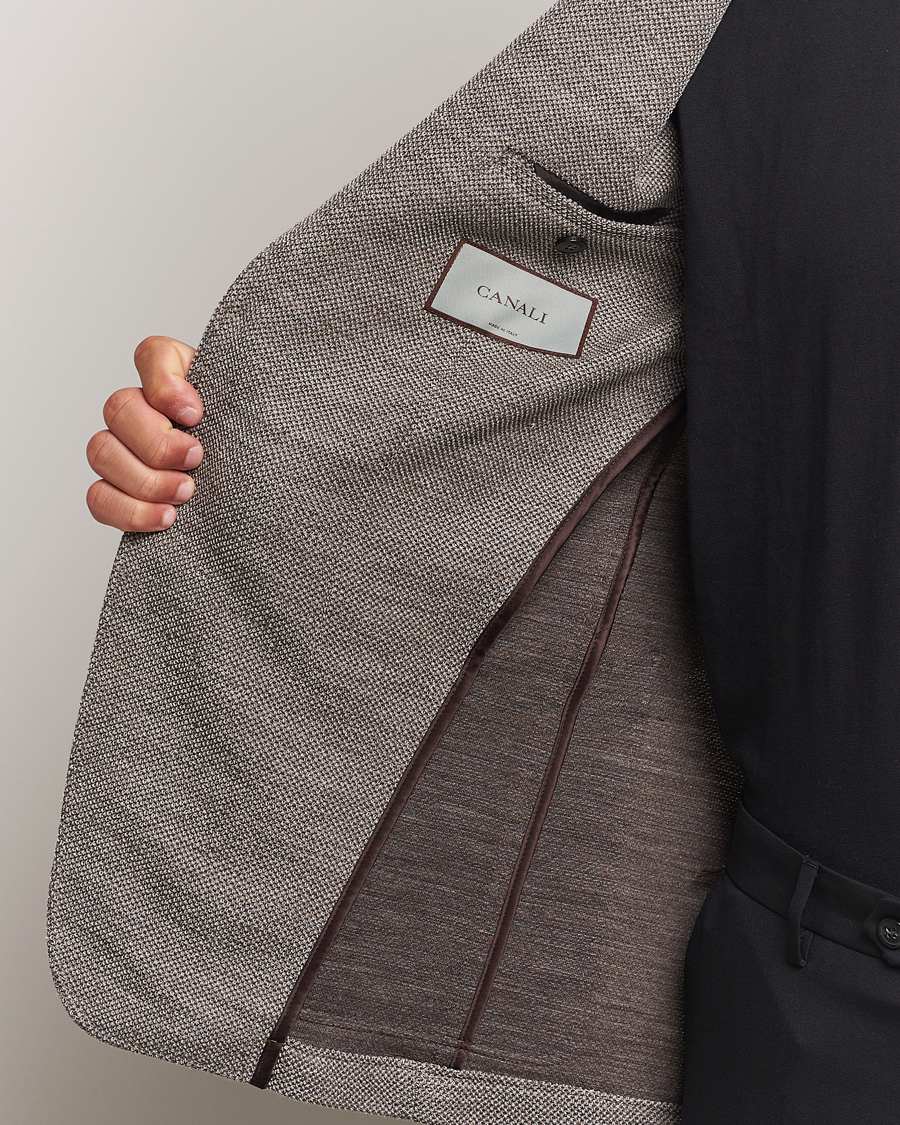 Heren | Blazers | Canali | Structured Wool Jersey Blazer Beige