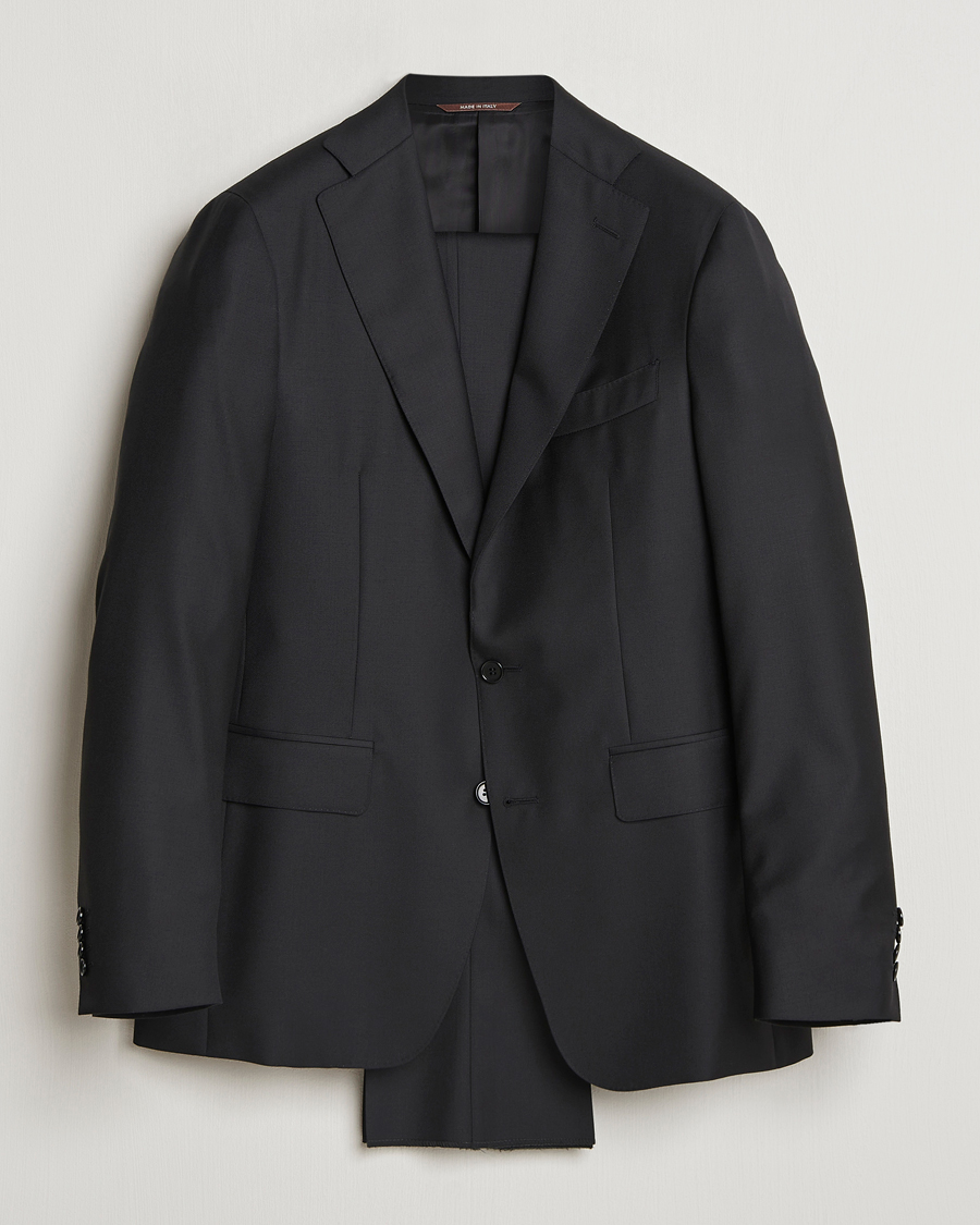 Heren | Pakken | Canali | Super 130s Wool Capri Suit Black