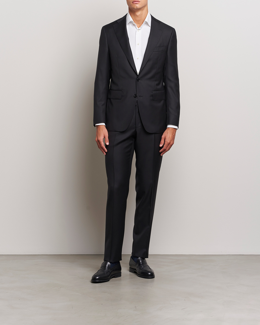 Heren | Pakken | Canali | Super 130s Wool Capri Suit Black
