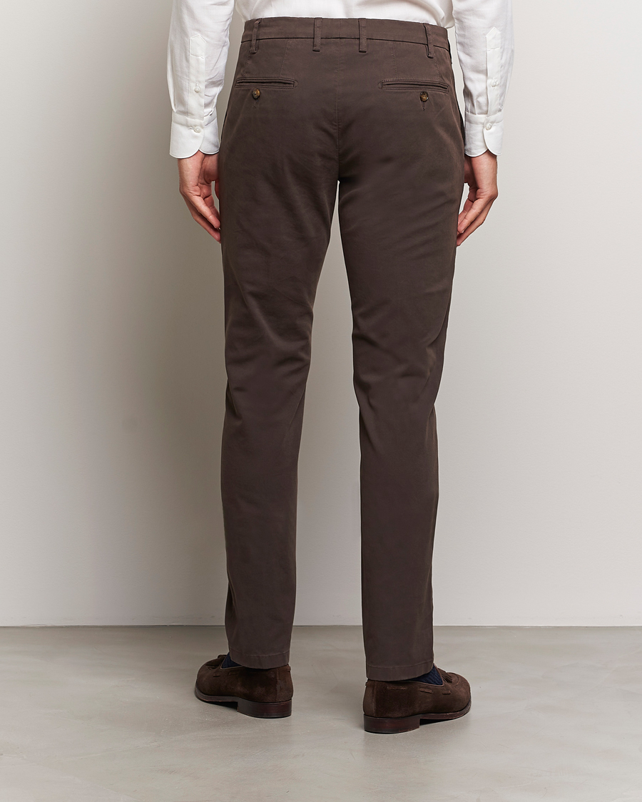 Heren | Broeken | Canali | Cotton Stretch Trousers Brown