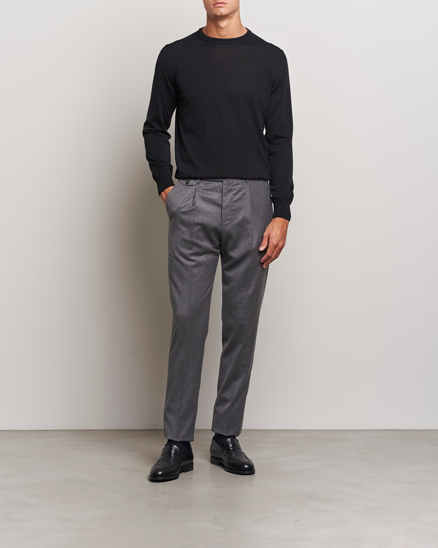 Heren | Truien | Canali | Merino Wool Crew Neck Black