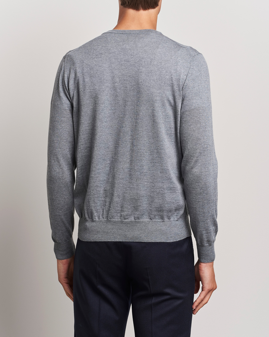 Heren | Truien | Canali | Merino Wool V-Neck Light Grey