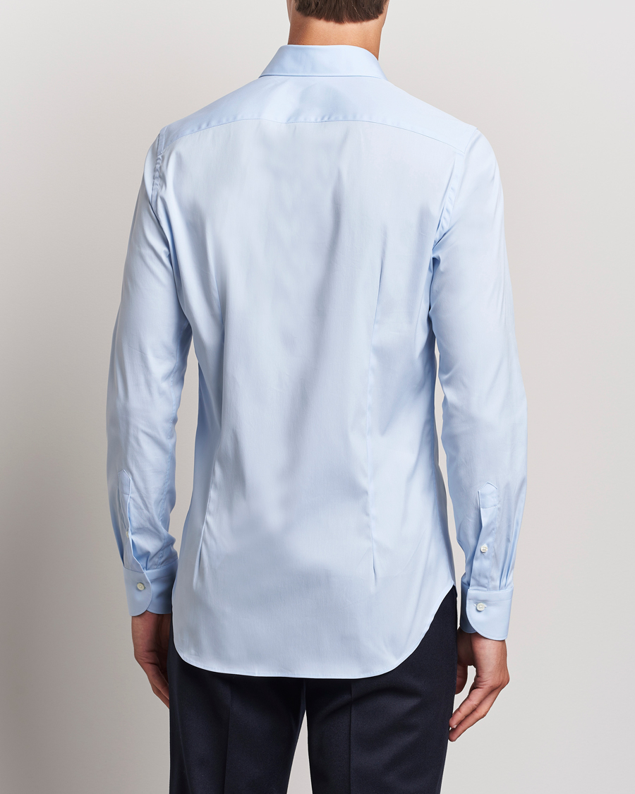 Heren | Overhemden | Canali | Slim Fit Cotton/Stretch Shirt Light Blue