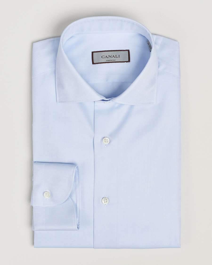 Heren | Overhemden | Canali | Classic Slim Fit Shirt Light Blue