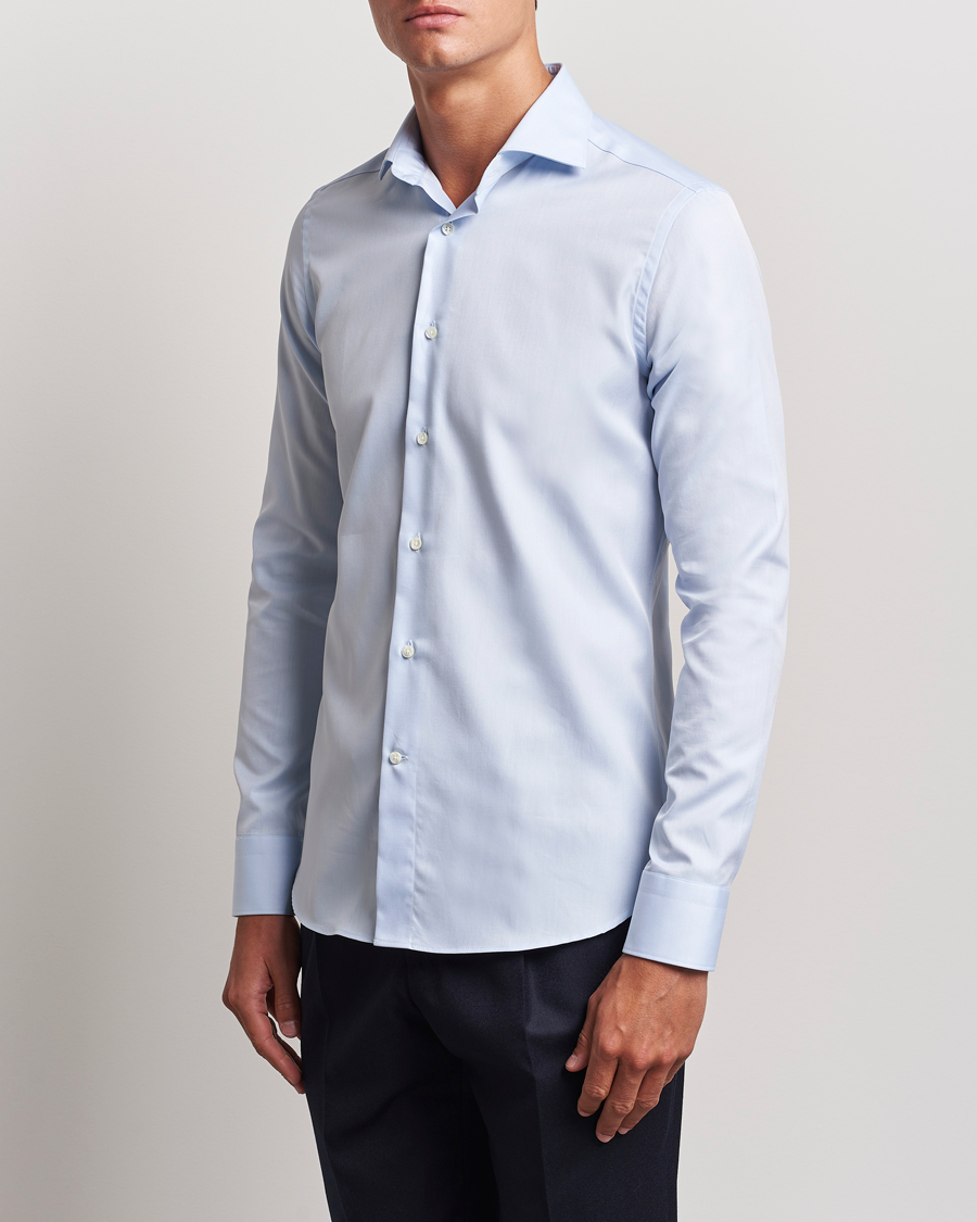 Heren | Overhemden | Canali | Classic Slim Fit Shirt Light Blue
