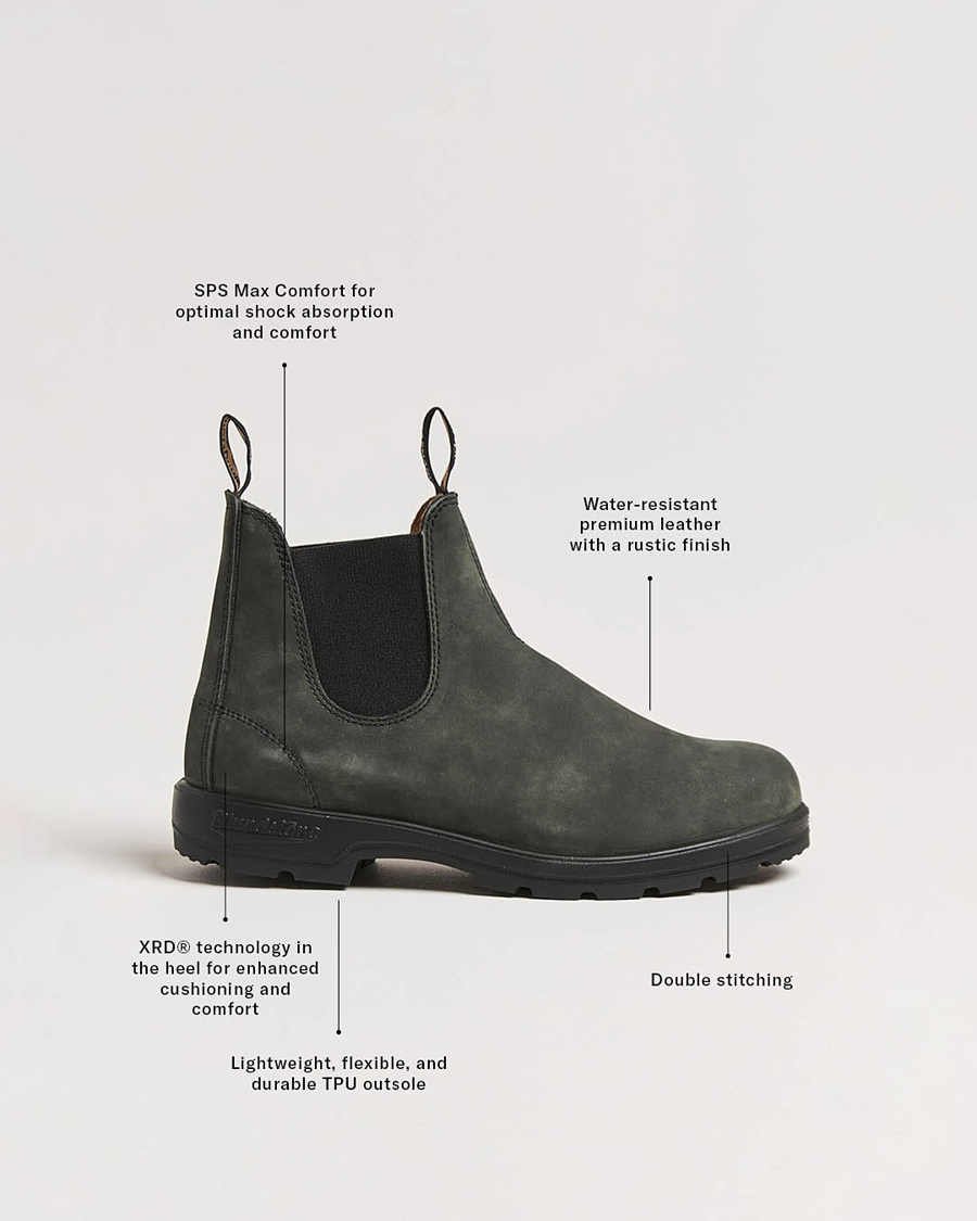 Heren | Laarzen | Blundstone | 587 Original Leather Chelsea Boot Rustic Black