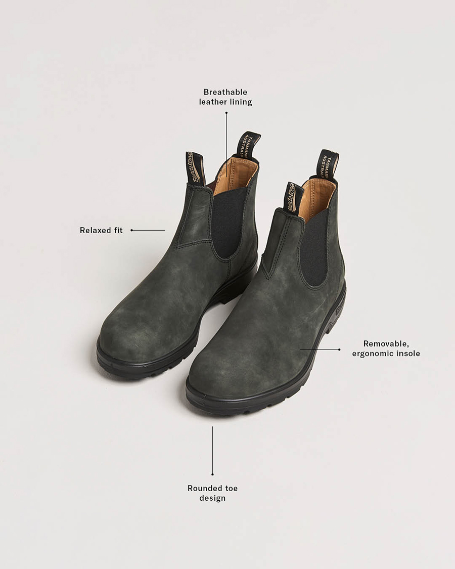 Heren | Laarzen | Blundstone | 587 Original Leather Chelsea Boot Rustic Black