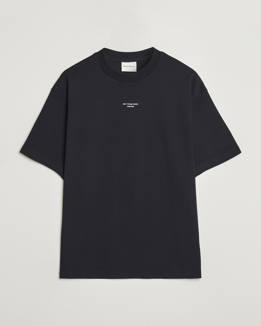 Heren | T-shirts | Drôle de Monsieur | Classic Slogan T-Shirt Black