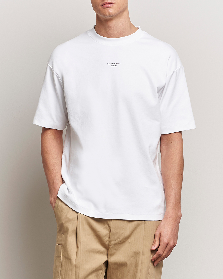 Heren | Drôle de Monsieur | Drôle de Monsieur | Classic Slogan T-Shirt Optic White