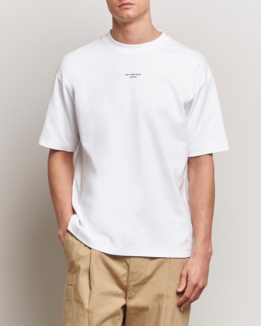 Heren | Nieuws | Drôle de Monsieur | Classic Slogan T-Shirt Optic White