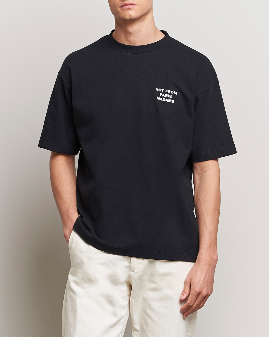 Heren | Zwarte T-shirts | Drôle de Monsieur | Slogan T-Shirt Black
