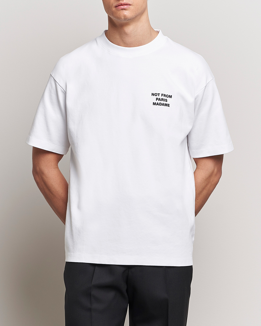 Heren | Nieuwe productafbeeldingen | Drôle de Monsieur | Slogan T-Shirt Optic White