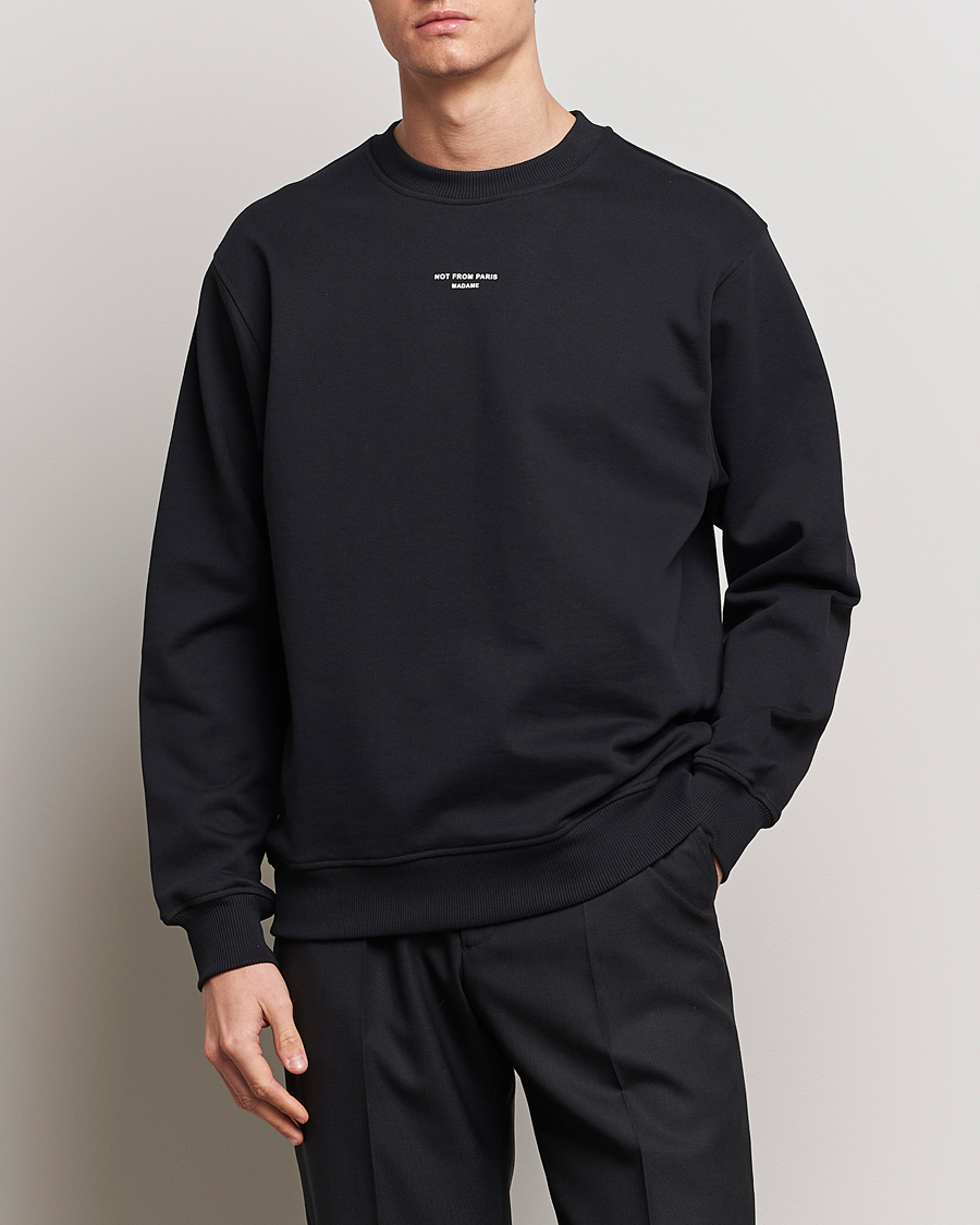 Heren | Sweatshirts | Drôle de Monsieur | Classic Slogan Sweatshirt Black