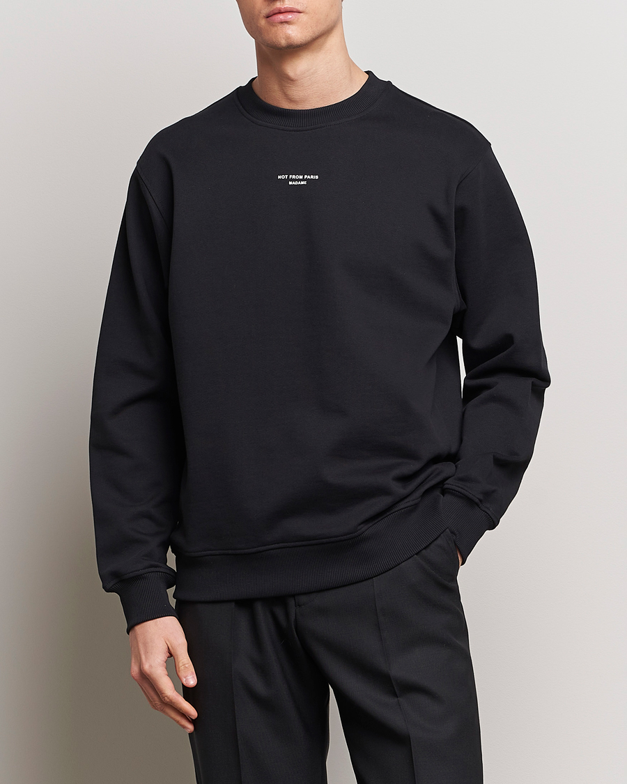 Heren | Nieuws | Drôle de Monsieur | Classic Slogan Sweatshirt Black