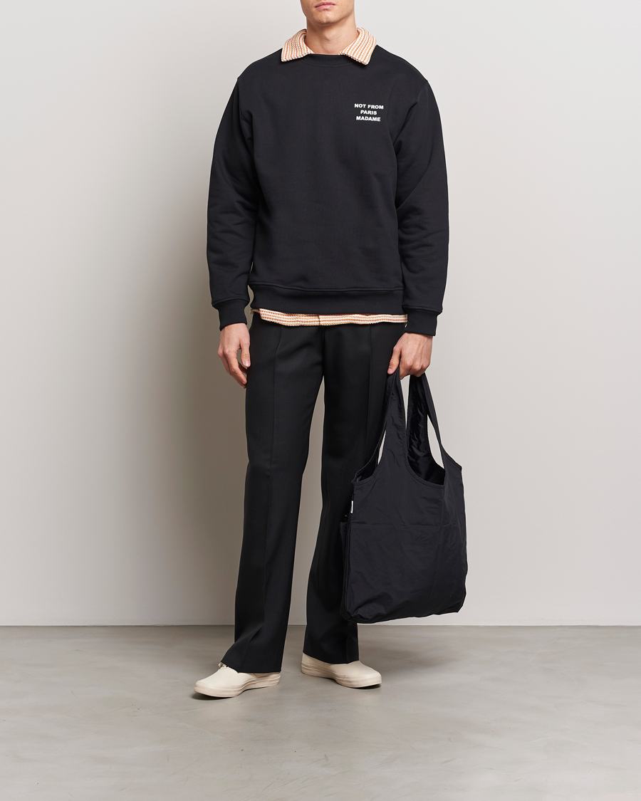 Heren | Truien | Drôle de Monsieur | Slogan Sweatshirt Black