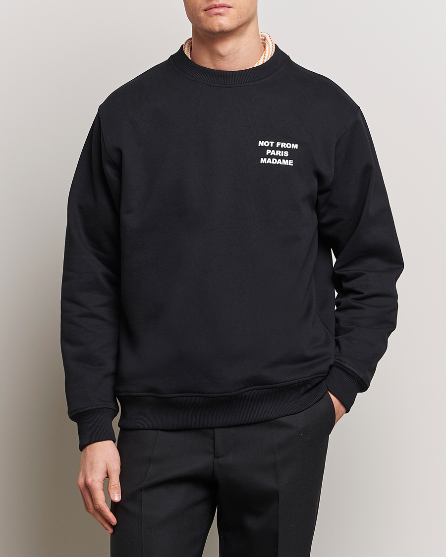 Heren | Sweatshirts | Drôle de Monsieur | Slogan Sweatshirt Black