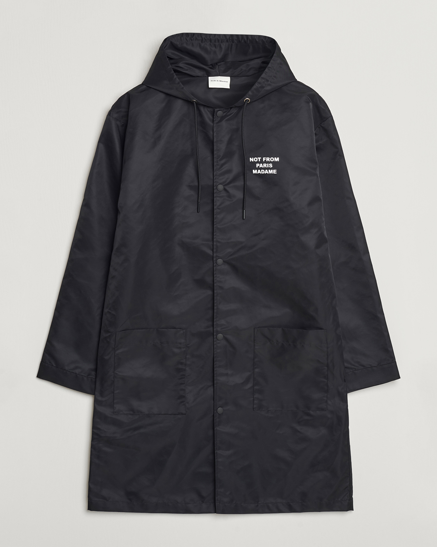 Heren | Jassen | Drôle de Monsieur | La Parka Slogan Coat Black