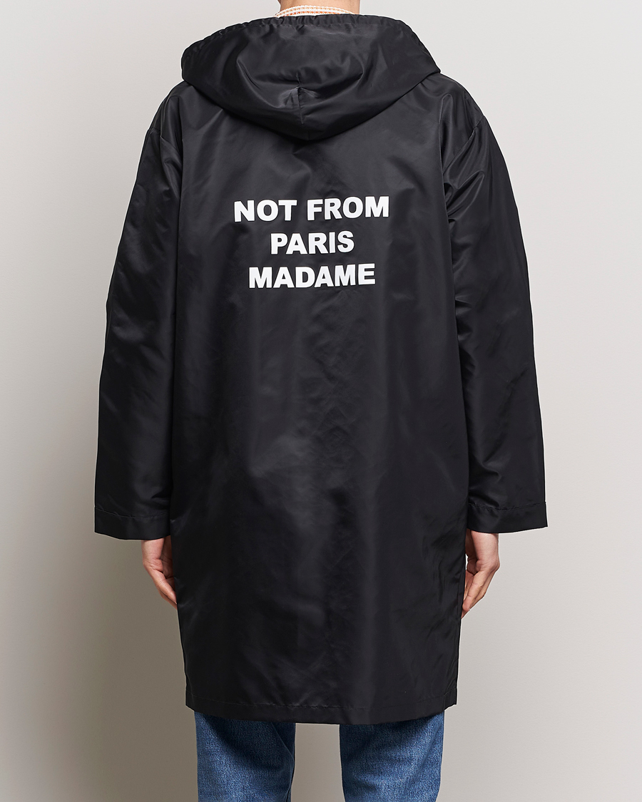 Heren | Jassen | Drôle de Monsieur | La Parka Slogan Coat Black
