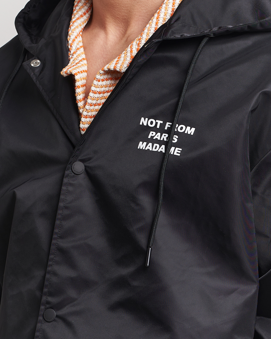 Heren | Jassen | Drôle de Monsieur | La Parka Slogan Coat Black